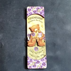 Friendship Gladden quality artworks Wood bear refrigerator ornament *